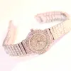 BS蜂の姉妹ダイヤモンドの女性が腕時計高級ブランド小さなダイヤル女性ローズゴールドレディースステンレススチールロックBayan Kol Saati 210616
