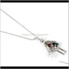 Chokers & Pendants Jewelryvintage Geometry Bottle Pendant Necklaces Female Sweater Long Chain Crystal Men And Women Necklace Bring Lucky Heal