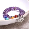 Perlenstränge, natürlicher Amethyst und Charm-Armband, Kristallperlen, Stretch, Chakra, Yoga, Damen, spiritueller Energieschutz, Schmuck, Kent22