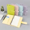 A5/A6 Colorful Creative Waterproof Macarons Binder Hand Ledger Notebook Shell Loose-leaf Notepad Diary Stationery Cover School Office 676 V2