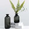 CuteLife INS Vase en verre noir transparent Décoration nordique Accueil Plante Vase Fleur Table moderne Vase de mariage Verre Terrarium 210623