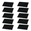 Plantadores Pots 10 Pcs Bandeja Brota Placa 128 Células Berçário Para Casa Jardinagem Bonsai DIY (Preto, 80g)