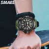 SMAEL Mode Sport Uhren Männer Chronograph Uhr Luxus Wasserdichte Mann Uhren 2021 Moderne Dual Bewegung Armbanduhren 8035 X0524