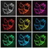 Led Light Up Cadılar Bayramı Aydınlık Parlayan Dans Partisi Maskesi Korkunç Cosplay Korku Neon El Tel Maskeleri 3 Aydınlatma Modları Festival Malzemeleri JY0728