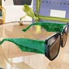 Officiële nieuwste dames zonnebrillen 0956 Oversized frame glazen Occhiali da Sole firmati femminili groen turquoise smaragd met lar266x