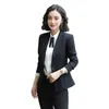 Women's suits with high quality Casual pants suit Temperament Slim Jacket Office Set Two sets of business uniforms 210527