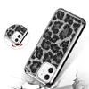 Luxuxy Electroplate Rhinestone Defemder Phone Cases voor iPhone 13 12 Mini 11 PRO MAX XR XS 8 7 Plus LG Stylo6 Stylo5 Bling Fashion Leopard Print Shockproof Cover Case