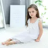 Été enfants filles robe vêtements de nuit dentelle blanche coton princesse vintage chemises de nuit bébé chemise de nuit enfants vêtements robes 211130