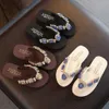 Child Slippers Summer Casual Parent-child Shoes baby Beach Fashion Amber Slides girl Flat Flip Flops sh260 210712