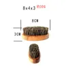 100st Boar Brestles Bamboo Beard Brush Mustasch Comb kan anpassa logotyp Men bambuborstar6472001