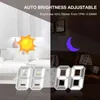 3D LED Digital Digital Relógio de Parede Data Time Nightlight Table Tabela Desktop Clocks Despertador para Home Sala de Living Decor H1230