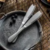 Högkvalitativ rostfritt stål smörkniv med hålost dessert sylt bestick verktyg kök toast bröd porslin