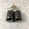 1 PCS Y Style Exhaust Dual Muffler Pipe Auto Glossy Carbon Fiber Universal Akrapovic Tail Tips