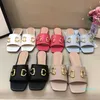 Hochwertige Slipper-Sandalen, flache Slides, Designer-Schuhe, Flip-Flops, Hausschuhe mit Box, SH10 01 2021