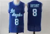 Retro 8 Basketballtrikot Herren Vinatge High School Lower Merion 33 Alle Nähte Teamfarbe Gelb Lila Blau Schwarz Weiß Rot Beige