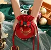 4 estilo christmass decorações saco de presente de Natal xmas maçã sacos de veludo natal véspera caixa de doces ping um bolso de frutas dd795