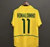 man kids kit 1994 1998 2002 2004 BRAZlL retro soccer jersey ronaldo ROMARIO KAKA RONALDINHO RIVALDO maillot de futol r.carlos BraziI brazilian Football shirt