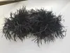 Real Strusi Feather Fur Rów ramion Szal Bride Wedding Party Akcesoria Handmade