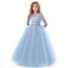 Enfants demoiselle d'honneur fleur filles mariage enfants robes pour filles soirée robe de soirée adolescente enfants princesse robe 8 10 12 14 ans 210326