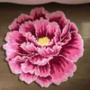 Chinese style red peony flower carpet thick livingroom and bedroom area rug pink flower door mats Wedding parlor hallway rugs 210928