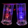 LED Glow Hookahs Dab Oil Rig Handcraft Glass smoking Pipe Lights Bongs Hookah Tobacco Ash Bowl Portable Shisha Oil Percolater Bubbler Water Pipes Whole Set Wholesale