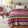 Boho Table Flag Ethnic Style Beach Blanket Beach Towel Mexican Style Blankets Picnic Blanket Handmade Striped Tassels Throw Rug 211122