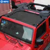 Mopai 2 dörr främre tak bikini topp solskyddskåpa UV Sun Shade Mesh för Jeep Wrangler JK 2007-bil tillbehör