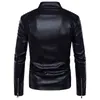 Mens Bomber Jackets Fashion Men Faux Leather Coat Zipper Overcoat Motor Jacket Motorcycle Bikers Punk Man Brand Top Colthing 211124