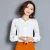 women's blouses plus size women white shirt womens clothing long sleeve shirts Chiffon blouse ladies tops 2640 50 210521