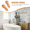 Hooks Rails 20 uppsättningar bedårande runda trä badrum praktiska klädhanddukhängare