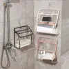 Boîtes de rangement Bacs Salle de bain Vêtements Organisateur Sac en tissu de douche PVS Étanche Transparent Suspendu Articles de toilette Titulaire Bain Lavage Maquillage Sacs