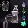 Quartz Banger nail & Carb Cap set 25mm quartz nail 10mm 14mm 18mm Male Female Terp Flat top Bangers for Dab Rigs Glass Bongs dhl free