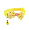 Festival party decor Pet Dog cat bowknot Collars adjustable Cute Nylon bow tie Webbing pets Collar Safety puppy Pin Buckle Necklace dogs supplier gift
