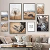 Paintings African Rhino Cheetah Reed Dandelion Farm Wall Art Canvas Painting Nordic Posters And Prints Pictures For Living Room Decor