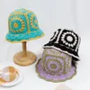 Czapka / Czaszki Czapki 2021 Kobiety Moda Jesień Winter Hat Ciepła Panama Marka Składana Kapelusz Hollow Crochet Knitting Multicolor Wiadro Kapelusze