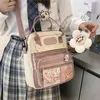 韓国風かわいいミニバックパック女性の防水ナイロン小さなショルダーバッグ10代の女の子小学生バッグフラワートラベルバックパック210911