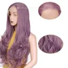 26 Inches Syntetic Lace Front Wig Body Wave Wigs Simulation Human Hair Perruques De Cheveux Humains LS-135