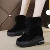 Bottines de neige chaudes et élégantes pour femme, baskets à plateforme compensée, talons hauts de 2022 CM, nouvelle collection automne hiver 10.5