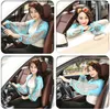 Summer Beach Sleeve Women Cycling Chiffon Sunscreen Shawl Air Conditioner Versatile Silk Outdoor Car Wavy Frills Sleeves Scarf