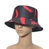 Fashion Black White Print Bucket Hats For Women Heren Sun Caps Summer