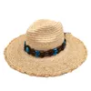 Mistdawn unisex Panama jazzliefhebber top hoed zomer strand feest outdoor street sunhat brede floppy brim chapeau raffia stro poten hoeden delm22