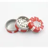 Poker Chip Style Herb Grinder Smoking Accessory 40mm 3 Layers Plastic Tobacco Crusher Smoke Grinders With Retail Package