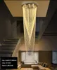 高級階段シャンデリア照明クリスタルタッセル屋内レストランロビークリスタルライトリビングルームロフト吊り下げLam