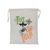 Halloween Candy Bag Gift Sack Treat or Trick Pumpkin Printed Canvas Bags Hallowmas Christmas Party Festival Drawstring Bag DHJ64