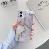 Vergulde marmeren illusie gradiënt glinsterende telefoon gevallen voor iphone 13 12 Mini 11 pro xr x xs max promax 8 7 plus case cover