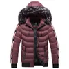 Män Vinterjacka Parkas Coat Brand Casual Warm Tjock Vattentät Padded Coats Fur Collar Hooded Mäns Jacka Parkas 211204