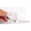 Glass Bottle 3G Clear Cube Wax Oil Concertrate Dab Jar Cosmetic Container With Black Cap