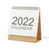 2022 Nuovo calendario da tavolo Forniture per ufficio Cancelleria Semplice calendario desktop non stampato Inglese all'ingrosso RRD11827