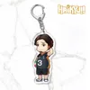 Haikyuu porte-clés acrylique volley-ball garçon Kingring Anime mignon dessin animé Shoyo Hinata porte-clés pendentif femmes accessoires Breloczek