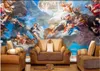 壁のための注文の壁紙3 d Zenithの壁紙HDブルースカイヨーロッパの天使のキャラクターオイル絵画の背景壁紙リビングルームの装飾